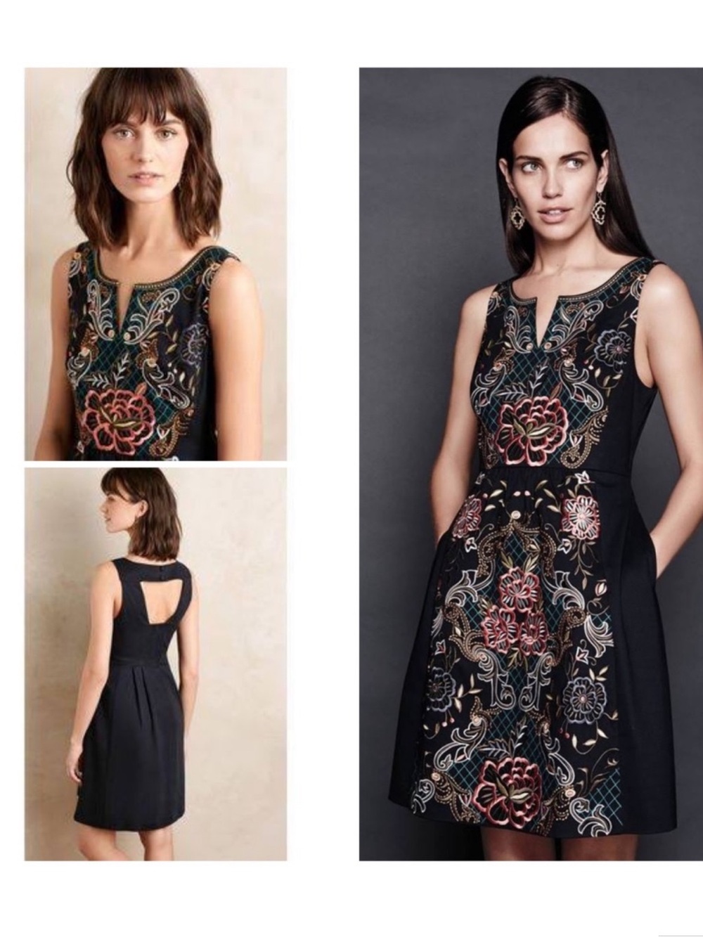 Anthro Moulinette Soeurs embroidered sheath dress Sz 12